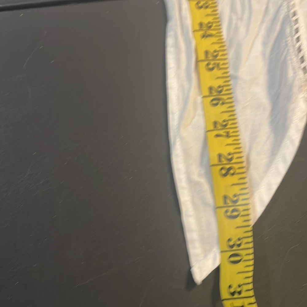 White Ruffle, button up, tie in front a shirt, Size XL - Picture 9 of 10